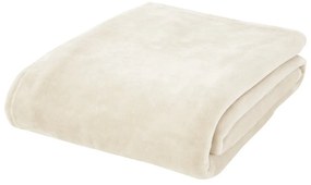 Krémszínű mikroplüss takaró 130x170 cm Raschel Velvet – Catherine Lansfield