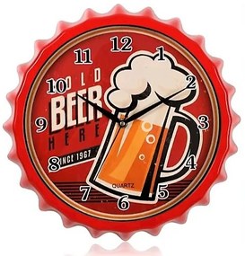 Beer Here / Sört Ide / Sörös Falióra 33 Cm Fali Óra Sörimádóknak