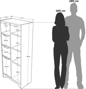 Konyhaszekrény, 71 cm – LIB1-SA