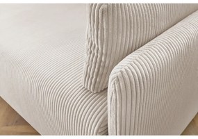 Bézs kordbársony kinyitható kanapé 211 cm Marcel – Bobochic Paris