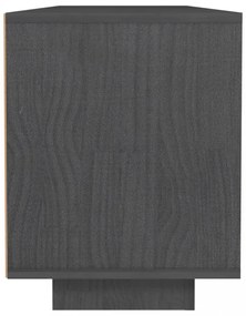 szürke tömör fenyőfa TV-szekrény 110 x 30 x 40 cm