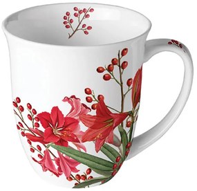 Karácsonyi porcelán bögre Christmas Bouquet 400ml