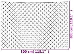 színes kültéri hálós karácsonyi világítás 306 LED-del 3 x 3 m