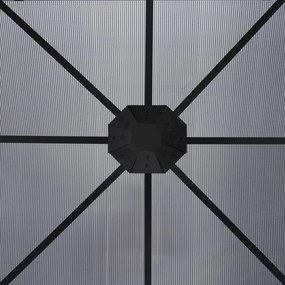 antracitszürke pavilon függönyökkel 300 x 300 x 265 cm