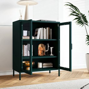 Vitrin GINA, 800 x 1015 x 400 mm, Modern: palack zöld