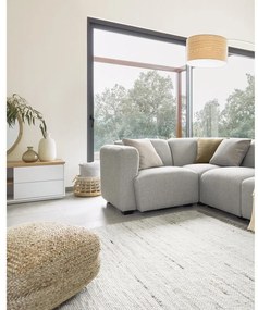 Fehér-natúr színű állólámpa fa búrával (magasság 210 cm) Juhe Ash – Kave Home