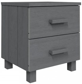 HAMAR 2 db sötétszürke tömör fa éjjeliszekrény 40x35x44,5 cm
