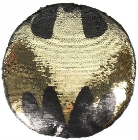 Batman Symbol átfordítható flitteres formapárna 30 cm
