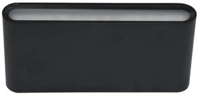 Ecolite ZFP12-CR - LED Kültéri fali lámpa BRICK 2xLED/6W/230V IP65 fekete