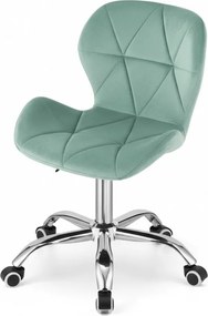 ZARIMO otthoni irodai szett: íróasztal 80x40 cm, fehér + AVOLA VELVET szék, Mentás