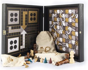 Hagyományos játékok társasjáték szett Ludo sakk 34x64 Manopoulos