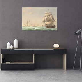 Kép - Fitz Henry Lane, The United States Frigate President Engaging the British Squadron, reprodukciók (90x60 cm)