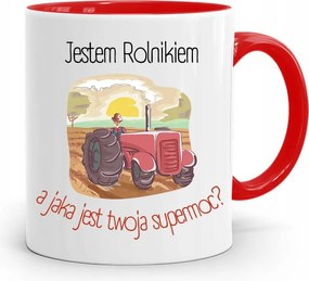 Gazdálkodóknak Piros Bögre Gazdálkodó Vagyok, fényképes nyomattal