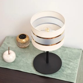 LED Asztali lámpa HELEN 1xE27/15W/230V krém/fekete/arany