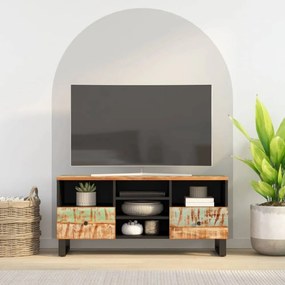 Tömör újrahasznosított és műfa TV-szekrény 100x33x46 cm