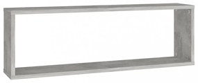 4 db betonszürke szerelt fa fali kockapolc 80 x 15 x 26,5 cm