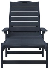 Nyugágy 2 db Tengerészkék 162x53x98.5 cm HDPE