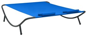 Kék szövet kültéri pihenőágy