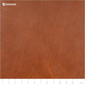 Puzo konyakbarna bőrkanapé, 240 cm - MESONICA