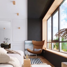 Natúr színű mennyezeti lámpa 10x10 cm Gabi – Sollux