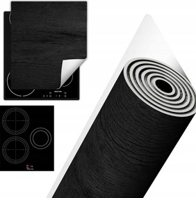 Tűzhelyvédő Szőnyeg Asztallap Dekoráció 45x52 fekete fa