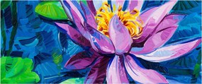 Egy vízi liliom képe a vízen (120x50 cm)