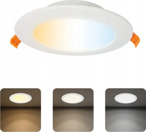 Horoz Mennyezeti Led panel lámpatest 9W 3CCT Kerek Süllyesztett Lámpa Fehér