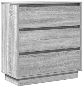 Éjjeli szekrény LED világítással Szürke Sonoma 71x34,5x75 cm MDF
