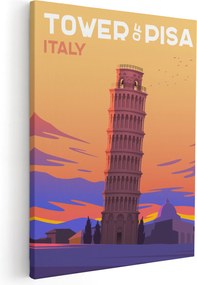 Vászonkép Nappaliba 50x70 cm Pisai ferde torony *sokféle minta