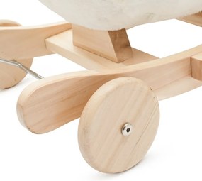 Baby Mix Hintaló játék kerekekkel és dallamokkal, fehér hattyú, 61 x 32 x 52 cm