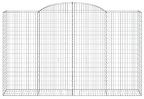 4 db íves horganyzott vas gabion kosár 300x50x180/200 cm