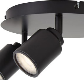 Modern fürdőszoba spotlámpa fekete 3-lámpás IP44 - Ducha
