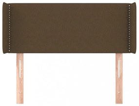 sötétbarna szövet fejtámla 93x16x78/88 cm