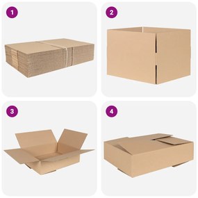 Hajtható doboz 50 db 40x30x10 cm Karton