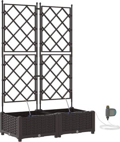 vidaXL Kerti cserép 2 pcs Barna Acél