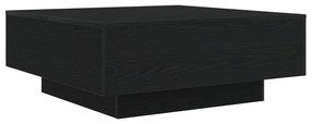 Dohányzóasztal LED világítással fekete tölgy 80x80x31 cm