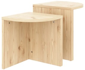 Natúr színű borovi fenyő dohányzóasztal szett 2 db-os Combine – Karup Design