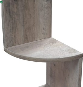 Sarokpolc 5 szintes lebegő fali polc, greige 20x20x127cm