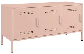 rózsaszín acél TV-szekrény 100,5 x 39 x 50,5 cm