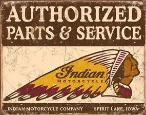 Fém tábla Indian motorcycles - Authorized Parts and Service