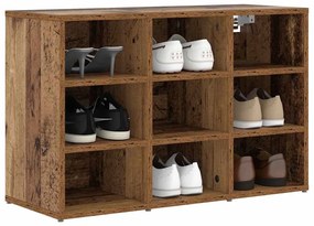 Cipősszekrény polcokkal Régi fa 77.5 x 30 x 51 cm Faanyag