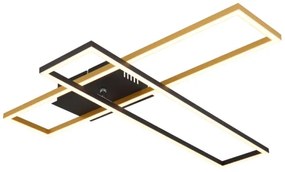 Globo 67208-30G -LED Mennyezeti lámpa DAKARI 30W/230V 3000K 60x80 cm fekete/arany