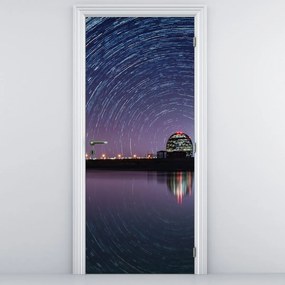 Fotótapéta ajtóra - Éjszakai égbolt csillagokkal (95x205cm)