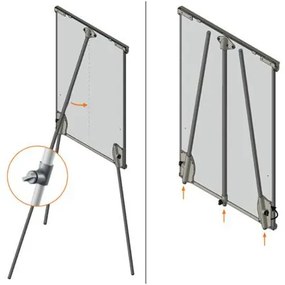 Flipchart tábla, mágneses felület, 70x100 cm, EcoLabel, NOBO Premium Plus, fehér (VN5701)