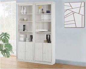 Fehér borovi fenyő könyvespolc 148x223 cm Anita – Støraa