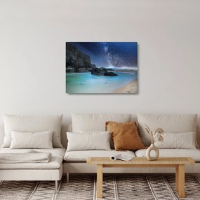 Vízpart képe (üvegen) (70x50 cm)
