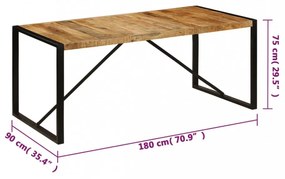 tömör mangófa étkezőasztal 180 x 90 x 75 cm