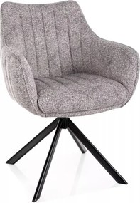 Azalia Leo étkezőszék világosszürke forgatható üléssel