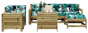 vidaXL 7 részes impregnált fenyőfa kerti kanapészett