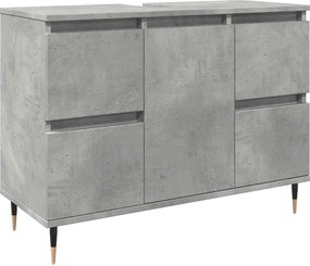 vidaXL betonszürke szerelt fa fürdőszobaszekrény 80 x 33 x 60 cm